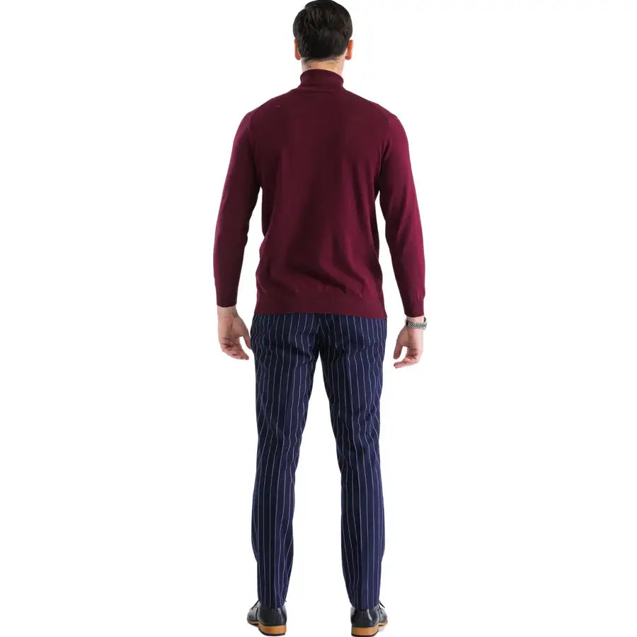 Ferrecci - Men's Pullover Turtleneck Sweater: Charcoal / Medium
