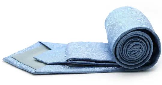Ferrecci - Men's Business Casual Necktie & Hanky Set - GO: Blue