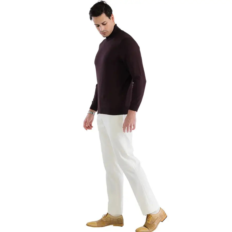 Ferrecci - Men's Pullover Turtleneck Sweater: Charcoal / Medium