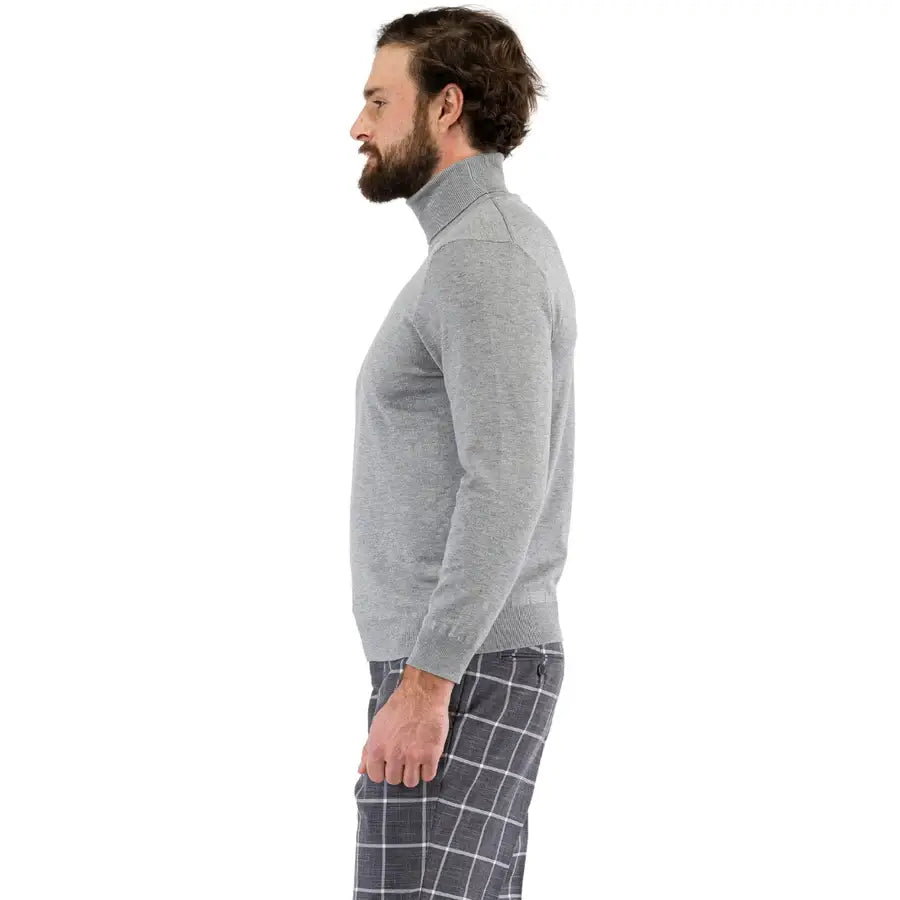 Ferrecci - Men's Pullover Turtleneck Sweater: Charcoal / Medium
