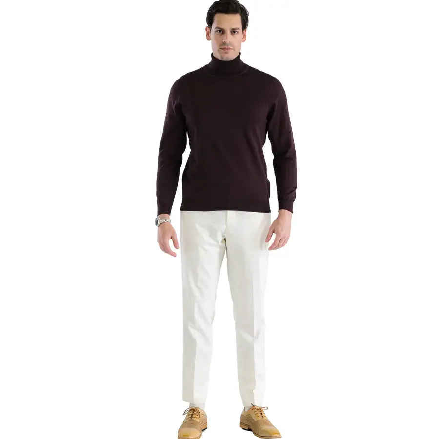 Ferrecci - Men's Pullover Turtleneck Sweater: Charcoal / Medium