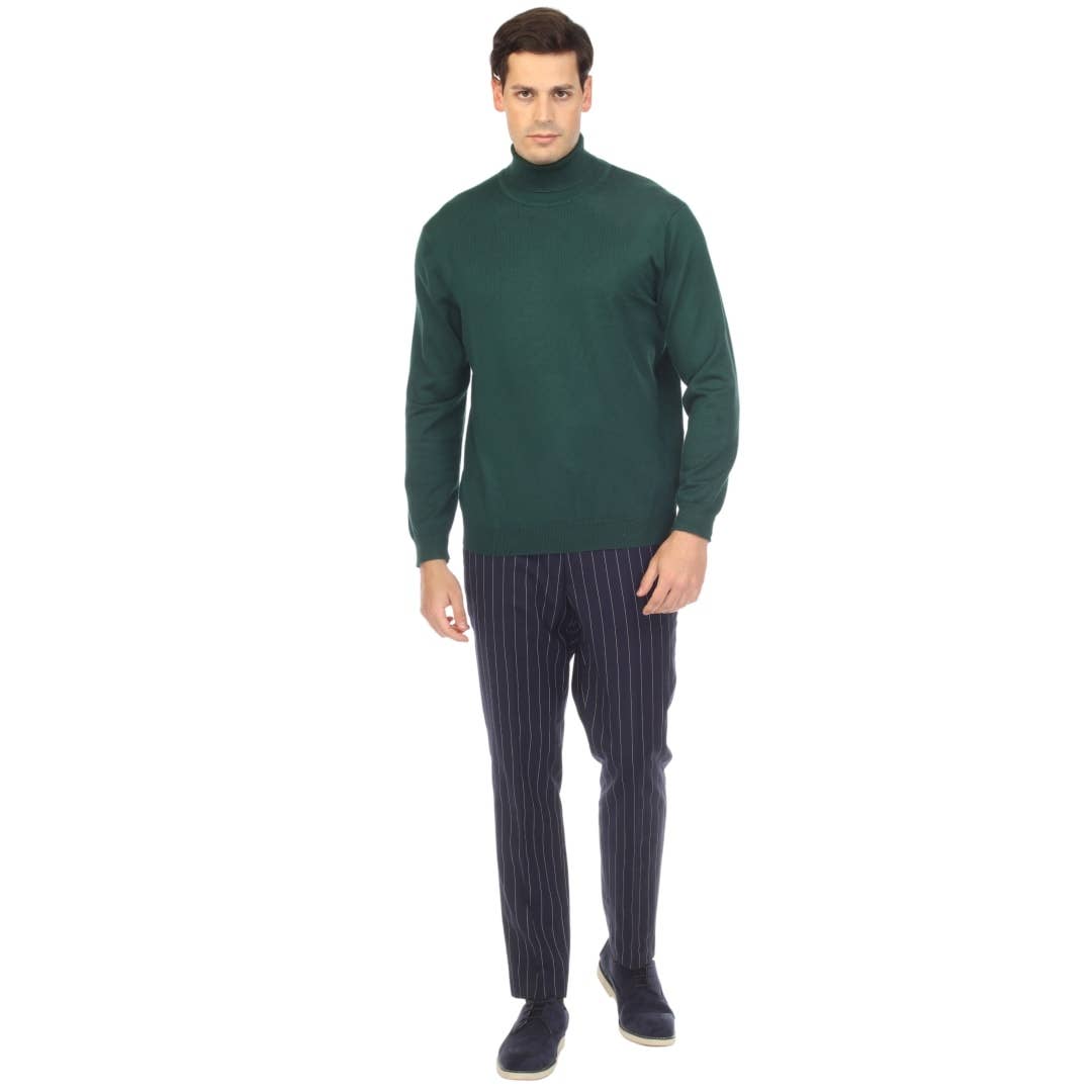 Ferrecci - Men's Pullover Turtleneck Sweater: Charcoal / Medium