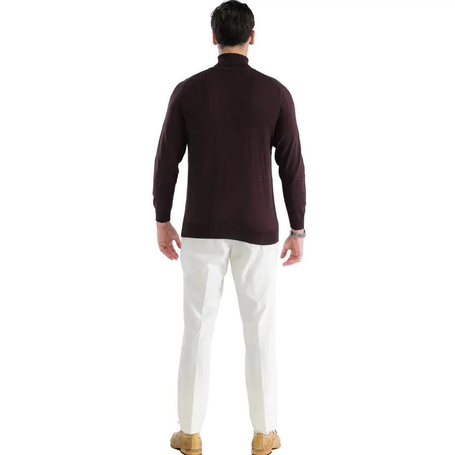Ferrecci - Men's Pullover Turtleneck Sweater: Charcoal / Medium