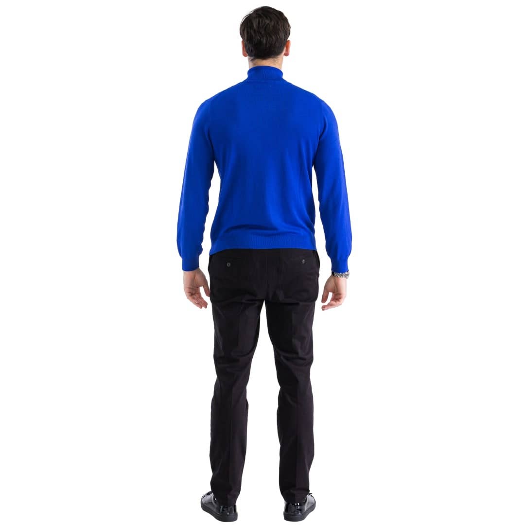 Ferrecci - Men's Pullover Turtleneck Sweater: Charcoal / Medium