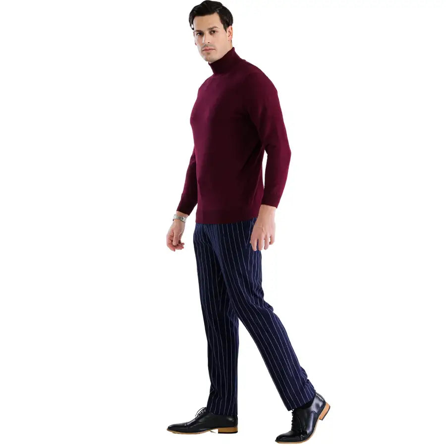 Ferrecci - Men's Pullover Turtleneck Sweater: Charcoal / Medium