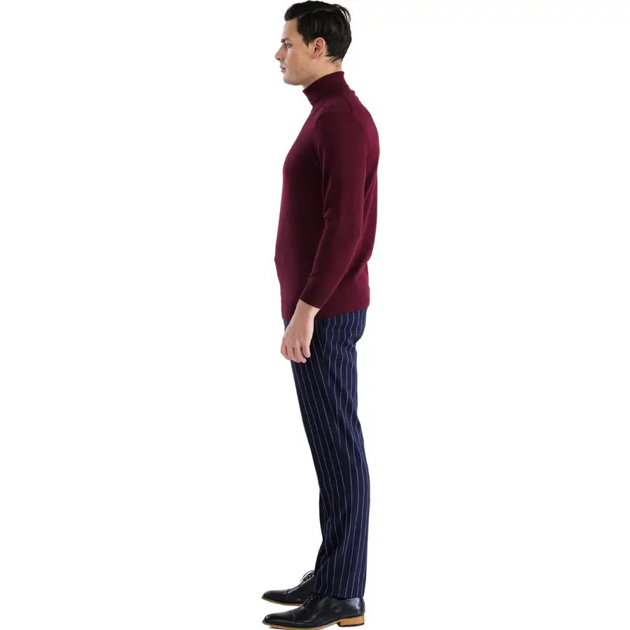 Ferrecci - Men's Pullover Turtleneck Sweater: Charcoal / Medium