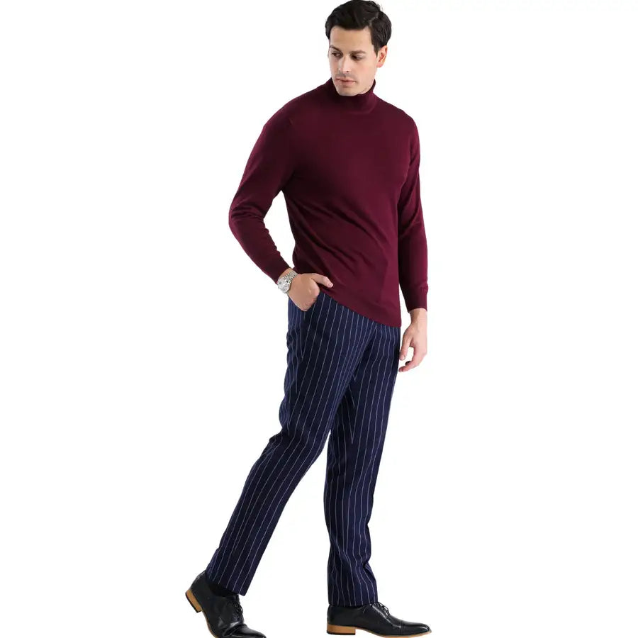 Ferrecci - Men's Pullover Turtleneck Sweater: Charcoal / Medium