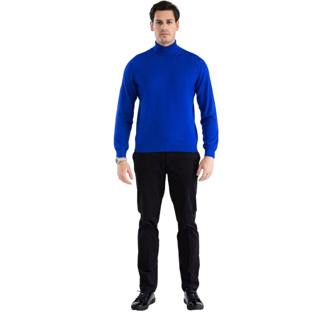Ferrecci - Men's Pullover Turtleneck Sweater: Charcoal / Medium