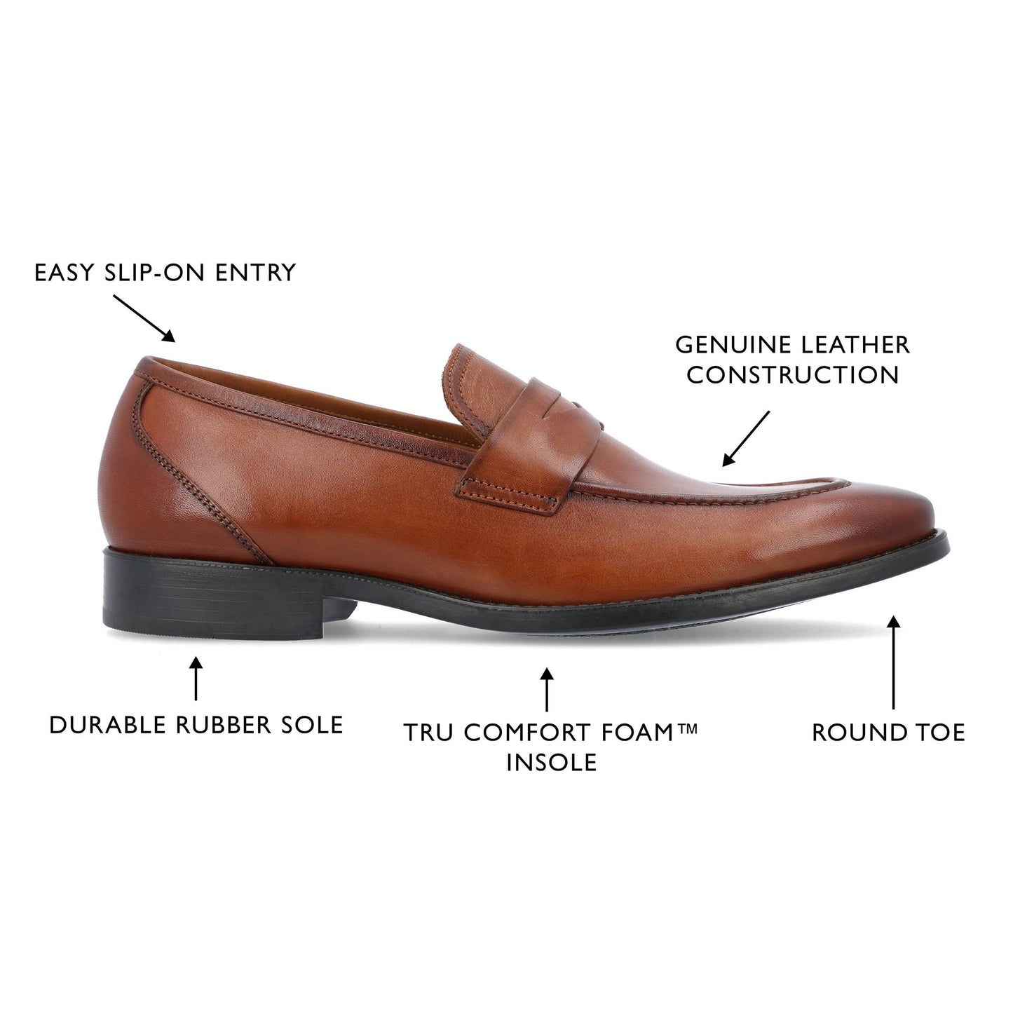 Bishop Apron Toe Penny Loafer: Grey / 10.5 / Medium