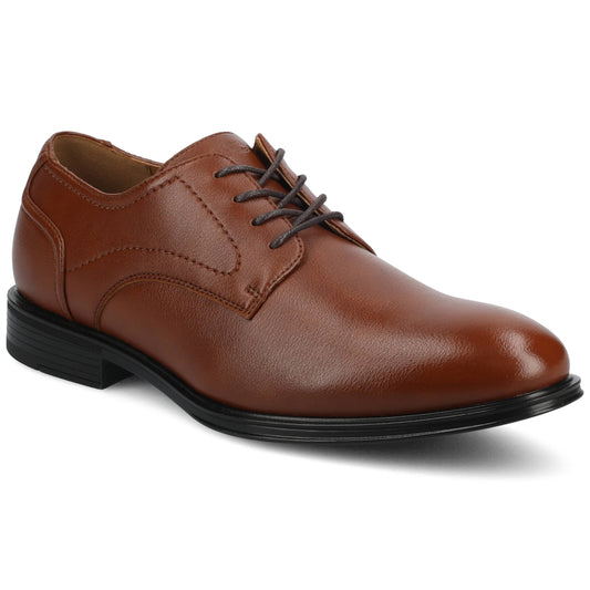Vance Barclay Plain Toe Oxford Dress Shoe: Brown / 10.5 / Regular