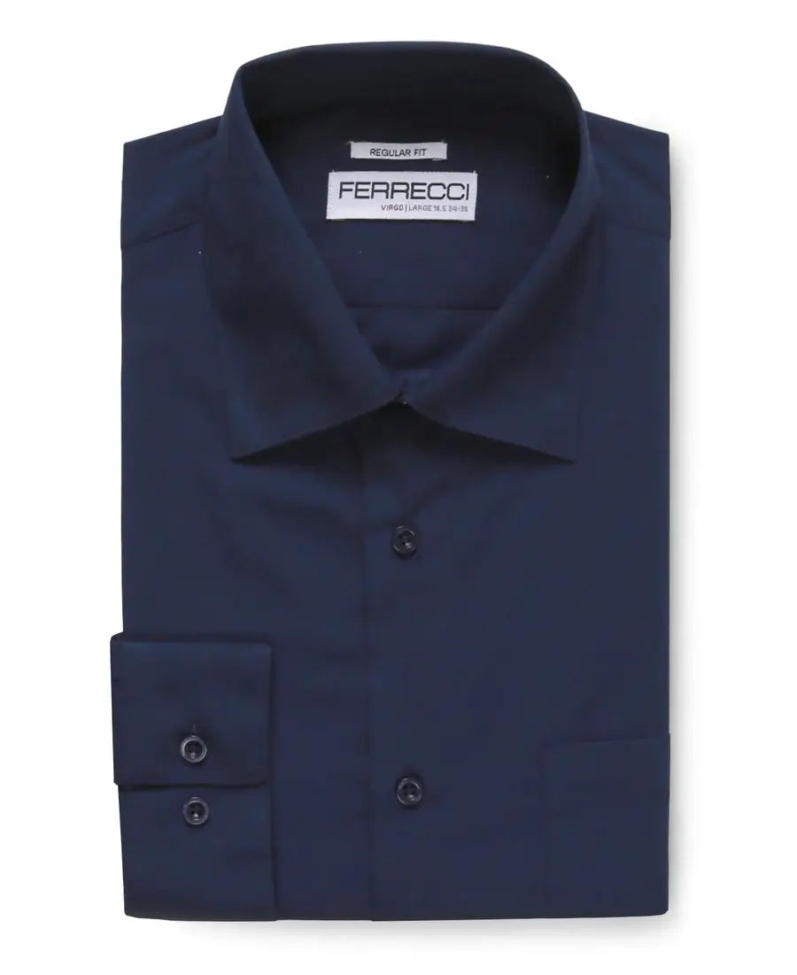 Ferrecci - Virgo Regular Fit Shirt: Black / 15.5 Medium - 34-35 Sleeve