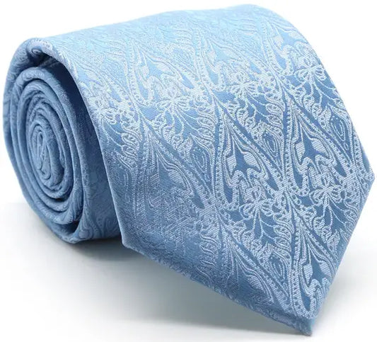 Ferrecci - Men's Business Casual Necktie & Hanky Set - GO: Blue